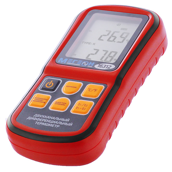 Измеритель температуры цифровой двухканальный МЕГЕОН 16312 купить по низкой цене | МАКСПРОФИТ